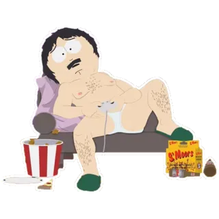 💉 15bb8b12 Randy Marsh South Park S’MOORES dibujos animados, comedia, Randy Marsh, South Park, Adult Swim, pegatina telegram sticker
