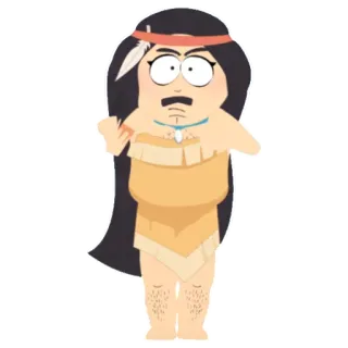 👨‍🌾 8ee8cb99 Mr. Garrison South Park south park, mr. garrison, nativo americano, personaje telegram sticker
