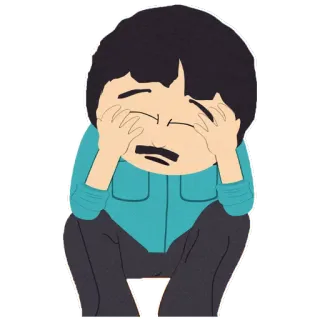 😟 f506512b Randy Marsh South Park randy marsh, south park, dibujos animados, triste, personaje telegram sticker