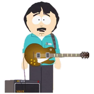 🎸 f678ad19 Randy Marsh South Park VAUX dibujos animados, guitarra, Randy Marsh, South Park, música telegram sticker