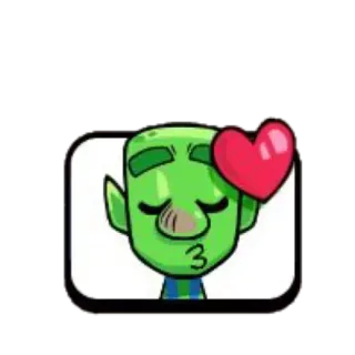 😘 25d147d5 초록색, 하트, 만화, 키스, 캐릭터 whatsapp sticker