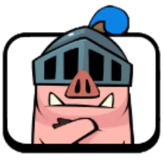 👌 78a65b90 Clash Royale 클래시 로얄, 캐릭터, 게임, 판타지, 돼지, 헬멧, 호그 라이더 whatsapp sticker