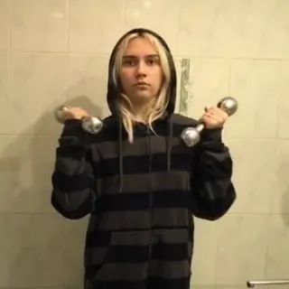 🥇 6827080e 피트니스, 운동, 운동, 아령, 역도, 헬스장, 훈련 telegram sticker