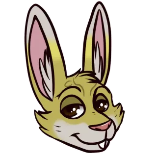 😗 d3fff8bc กระต่าย, สัตว์, มีขน, กระต่าย, การ์ตูน, มาสคอต telegram sticker