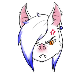 😡 a5208b6f morcego, bravo, emo, desenho, adesivo, animal whatsapp sticker