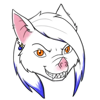 😈 c8fc5f6c Furry, Antropomórfico, Animal, Desenho animado, Personagem, Arte digital whatsapp sticker