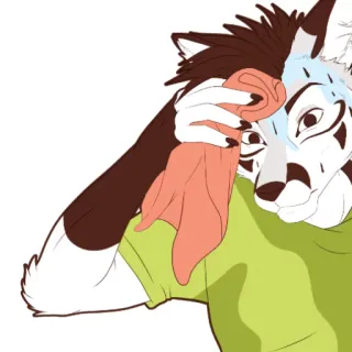 💦 f7d78c2a furry, sweat, anxiety, nervous, exhausted, anthropomorphic telegram sticker