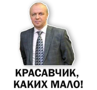 ☺️ 3c8e1669 КРАСАВЧИК, КАКИХ МАЛО! đàn ông, com lê, Nga, lời khen, đẹp trai, phong cách telegram sticker