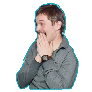 🙊 920d40a7 homme, surprise, choc, émotion, expression, portrait telegram sticker