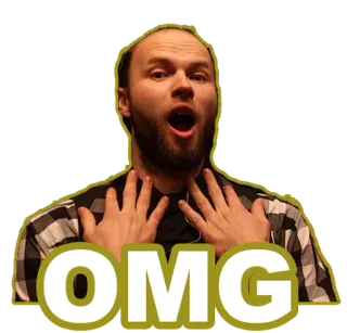 😳 9a94ae5a OMG oh mon dieu, choc, surpris, réaction, mème telegram sticker