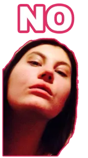 😐 e9505783 NO visage, femme, non telegram sticker