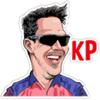 🏏 52da0aad KP 人物, 卡通, 眼镜, 肖像 telegram sticker