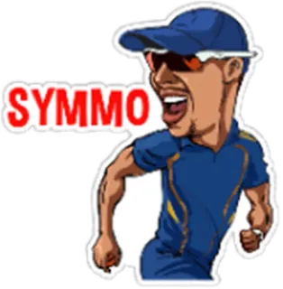 🏏 d614524d SYMMO 板球, 体育, 卡通, 运动员 telegram sticker