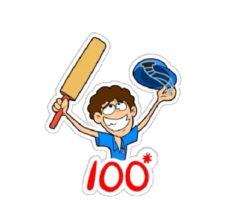 ❤️ c6a6c75d 100* cricket, sport, célébration, score, succès, centaine telegram sticker