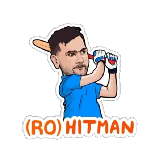 🏏 4f86c0aa (RO) HITMAN Krykiet, Sport, Hitman, RO, Kreskówka, Sportowiec whatsapp sticker