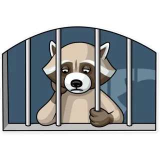 Criminal Raccoon telegram stickers