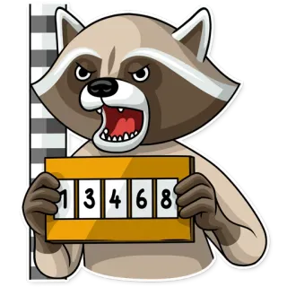 Criminal Raccoon telegram stickers