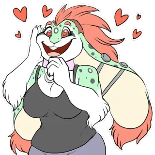 ❤️ b16c1594 kartun, binatang, hati, cinta, fantasi, karakter telegram sticker