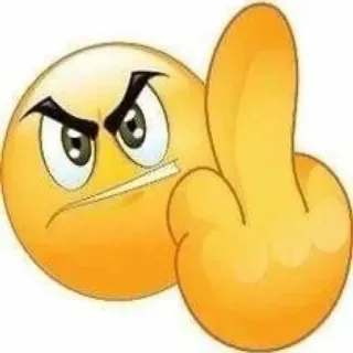 🖕 faf0570e средний палец, эмодзи, оскорбительный, жест, грубый, злой, пошёл на хуй whatsapp sticker