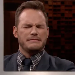 🐁 0e52bb4b Chris Pratt Attore, Meme, Divertente, Celebrità, Faccia, Espressione whatsapp sticker