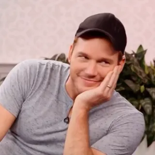 🐁 14262330 Chris Pratt celebrità, attore, uomo, sorriso, ritratto, casual whatsapp sticker