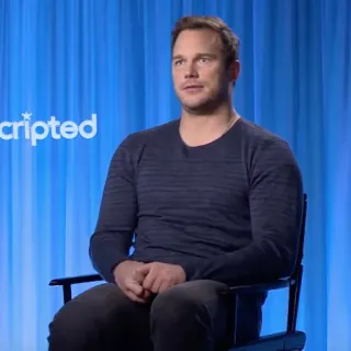🐁 da7eeefa Chris Pratt scripted Chris Pratt, Attore, Intervista, Celebrità, Uomo, Sfondo blu whatsapp sticker