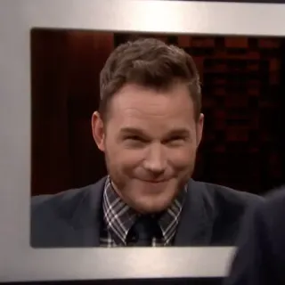 🐁 ebbf4ae5 chris pratt, attore, uomo, ritratto, sorriso, specchio whatsapp sticker