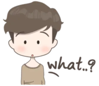 😯 0cbbf972 what..? confused, question, cute, boy telegram sticker