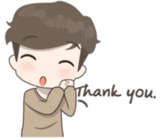 🙇‍♂ 53d3dbec Thank you. thank you, cartoon, cute, grateful, kindness telegram sticker