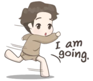 🏃‍♂ a33d5d6f I am going. cartoon, running, hurry, going, animated telegram sticker