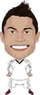 😄 be0249b6 Cristiano Ronaldo football, athlète, football, dessin animé, Ronaldo telegram sticker