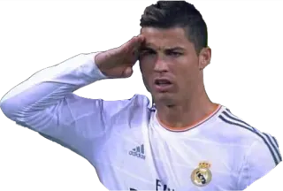 👮 9db621d9 Cristiano Ronaldo soccer, football, athlete, sport, celebrity, salute telegram sticker