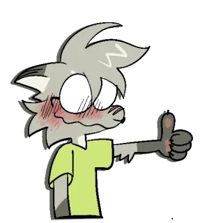 👍 1a6ae5e5 cartoon, animal, anthro, character, friendly, cute telegram sticker