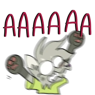 😱 3fd38e66 AAAAAA cartoon, scream, angry, expression, animated, character, emotion, AAAAAA telegram sticker