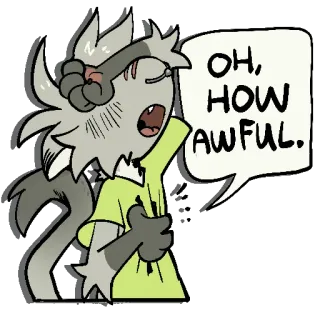 😫 466fb435 OH, HOW AWFUL. cartoon, expression, oh how awful, reaction, shock, discomfort telegram sticker