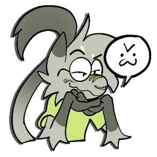 🌝 8e50a5cf :3 cartoon, animal, character, expression, cute, sticker telegram sticker