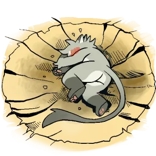🤯 93b90efe animal, sleeping, cute, cartoon, relaxed, furry, fantasy telegram sticker