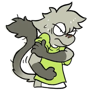 😡 c04ffeb8 anthropomorphic, sweaty, cartoon, animal, illustration, character telegram sticker