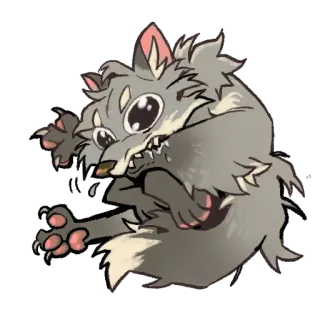🍗 cc6b3adb wolf, animal, cartoon, illustration, cute, furry telegram sticker
