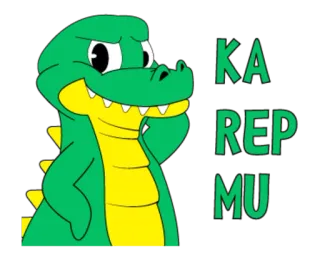 😁 3498a329 KA
RE
MU cocodrilo, dibujos animados, animal, personaje, KA RE MU whatsapp sticker