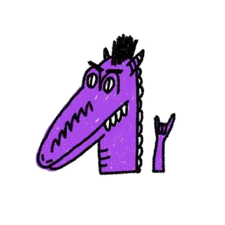 😈 0087a19d 怪物, 动物, 插画, 卡通, 绘画 telegram sticker