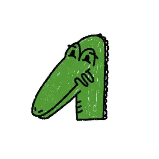 🤗 780d1049 鳄鱼, 动物, 爬行动物, 绿色, 卡通, 可爱 telegram sticker