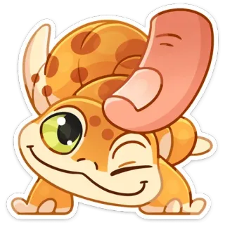 😉 2d72428e 도마뱀, 만화, 귀여운, 파충류, 동물, 애완 동물, 친근한 whatsapp sticker