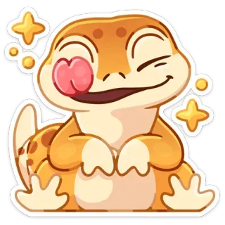 😋 f1f46835 도마뱀붙이, 동물, 귀여운, 만화, 도마뱀, 행복한, 반짝이, 핥다 whatsapp sticker