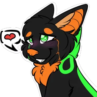 ❤ 5038558a 동물, 사랑, 강아지, 만화, 귀여운 telegram sticker