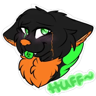 😏 774c39cf HUFF~ 퍼리, 동물, 고양이, 만화, 유독한, 귀여운 telegram sticker