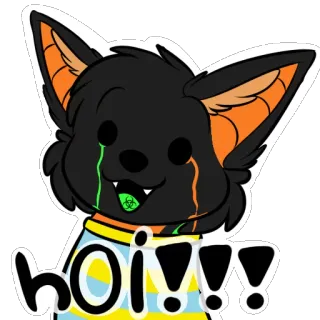 👋 83717ab8 hoi!!! 만화, 동물, 퍼리, 박쥐, 귀여운, 표정 telegram sticker