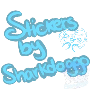 😊 e1ccab73 Stickers by Sharkdoggo 스티커, 미술, 동물, 개, 상어 telegram sticker