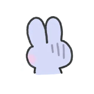 ☠️ c4a0ea6e 토끼 귀, 제스처, 불쾌한, 스티커, 일러스트 telegram sticker