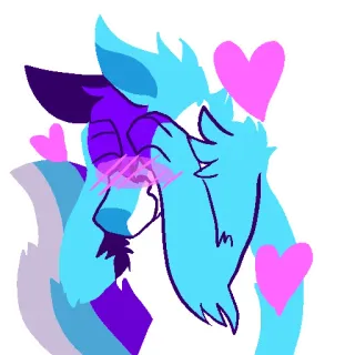 ☺️ 00e74fcf Furry, Kartun, Binatang, Cinta, Hati, Lucu, Romantis telegram sticker